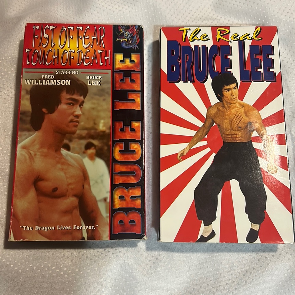 The Real Bruce Lee VHS Lot Fist of Fear Touch of Death Rare Footage 1990 1995